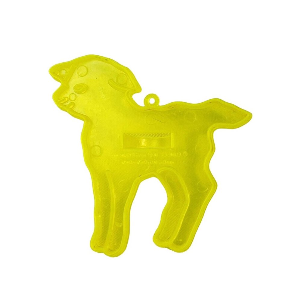 Easter Amscan Vintage Imprint 3.25” Cookie Cutter Yellow Transparent With Handle